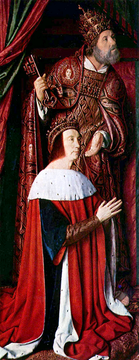 Pierre II de Bourbon ou de Beaujeu - par Jean Hey - vers 1498- huile sur panneau gauche du Triptyque - Cathdrale de Moulins